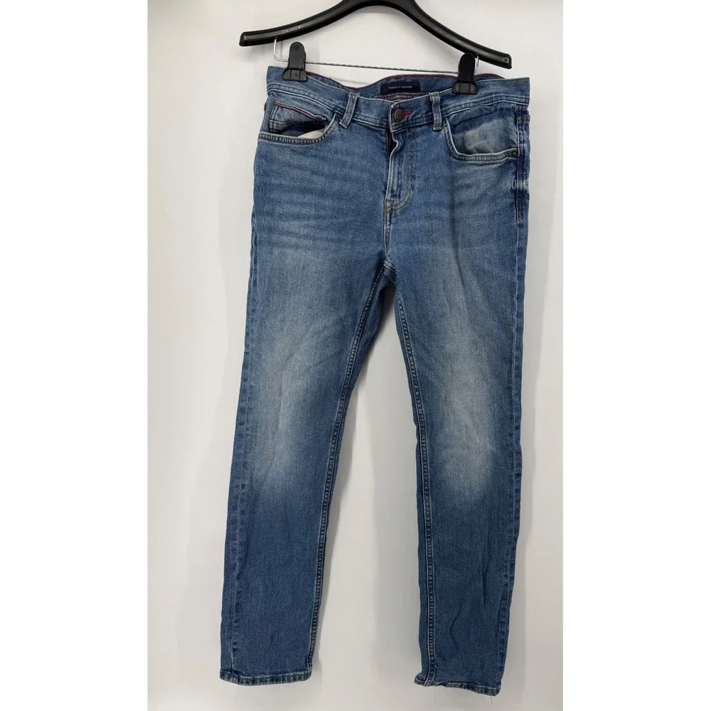Tommy Hilfiger Denton Straight Leg Jeans Mens 32x32 Medium Wash Blue 78J6883